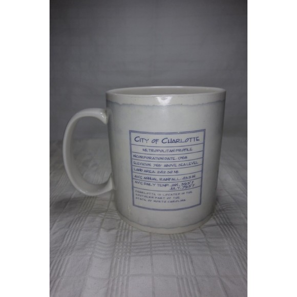 Starbucks Coffee Cup Architecture Series Mug Charlotte NC 2007 Queen City 18 oz - Picture 6 of 9